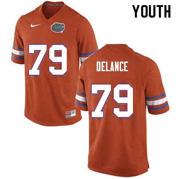 Youth #79 Jean DeLance Florida Gators College Football Jerseys Sale-Orange